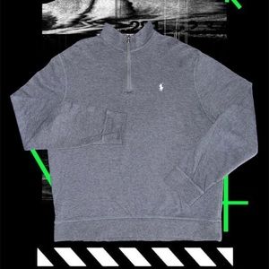 Polo by Ralph Lauren Luxury Jersey Quarter-Zip Pullover (Heather)